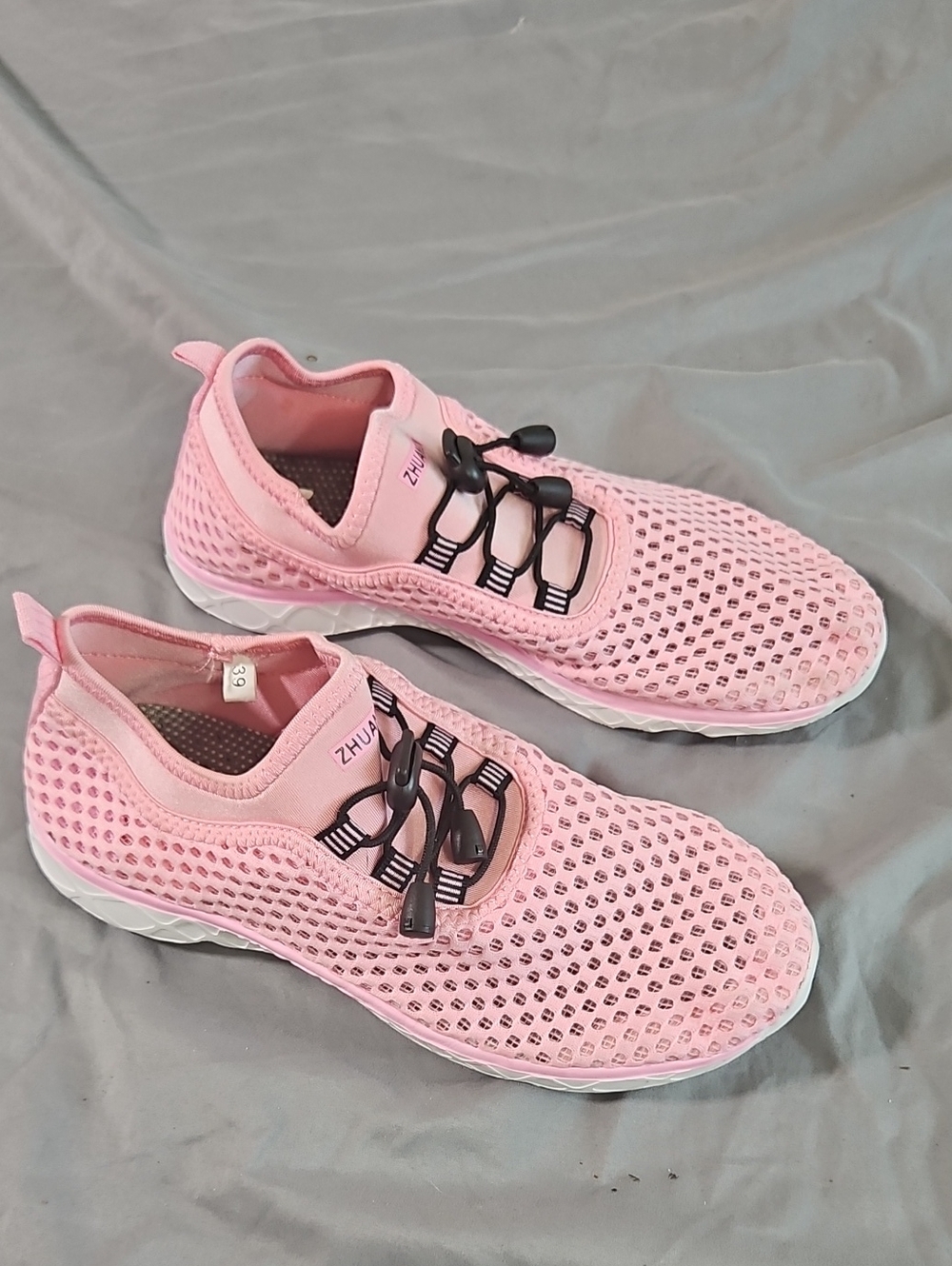 Pink Mesh Slip-On Water Shoes for Women